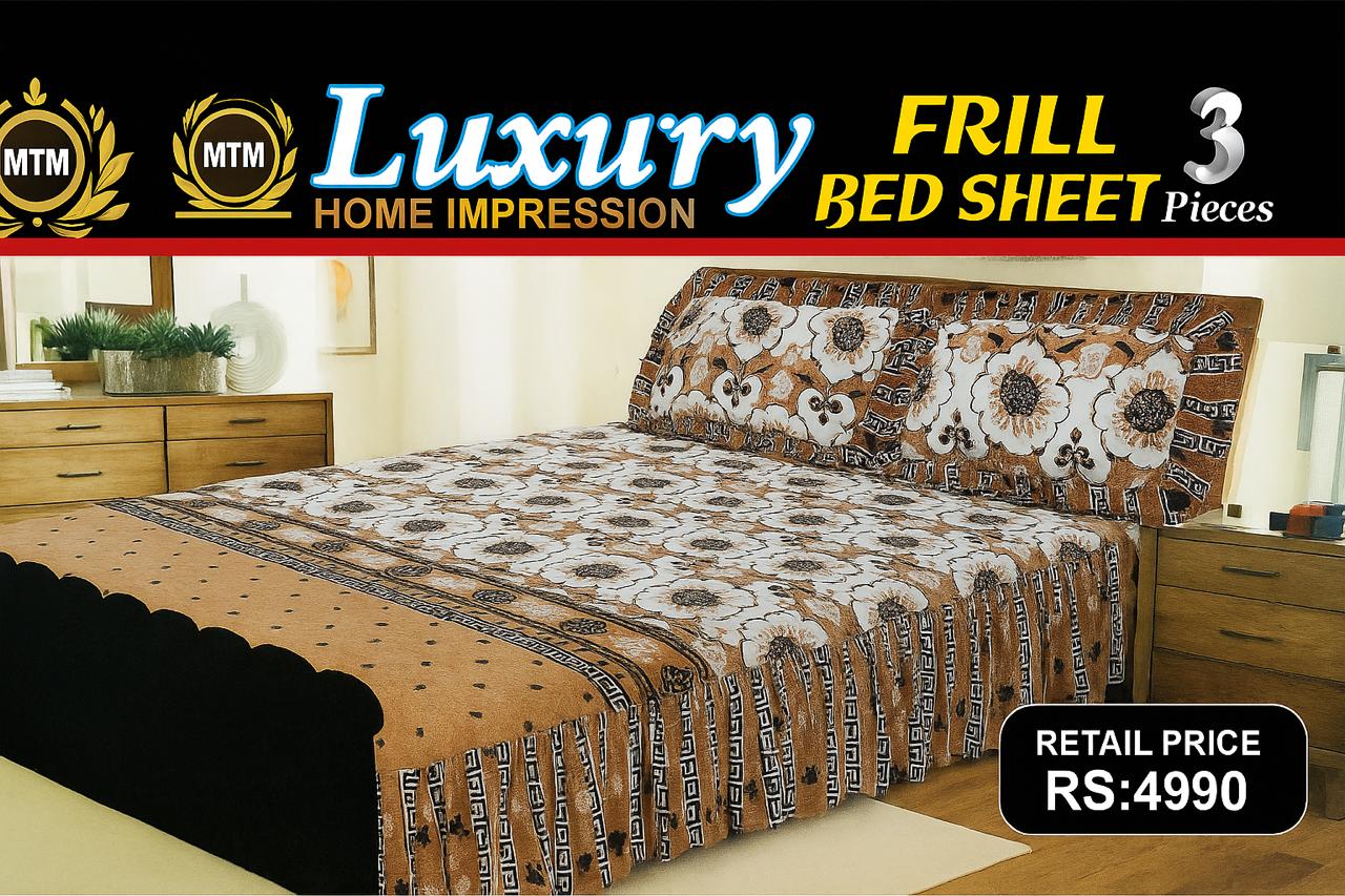 3 in 1 frill bed sheet